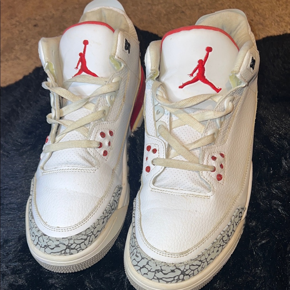 Jordan White and Red Sneakers